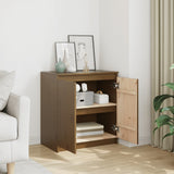 Side Cabinet Honey Brown 60x36x65 cm Solid Pinewood - Side View