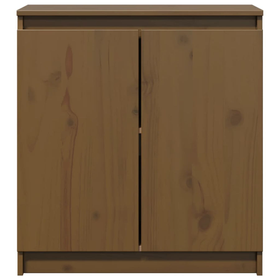 Side Cabinet Honey Brown 60x36x65 cm Solid Pinewood