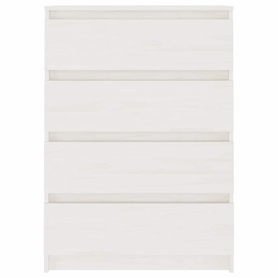 Side Cabinet White 60x36x84 cm Solid Pinewood