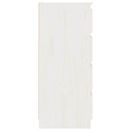 Side Cabinet White 60x36x84 cm Solid Pinewood