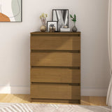 Side Cabinet Honey Brown 60x36x84 cm Solid Pinewood