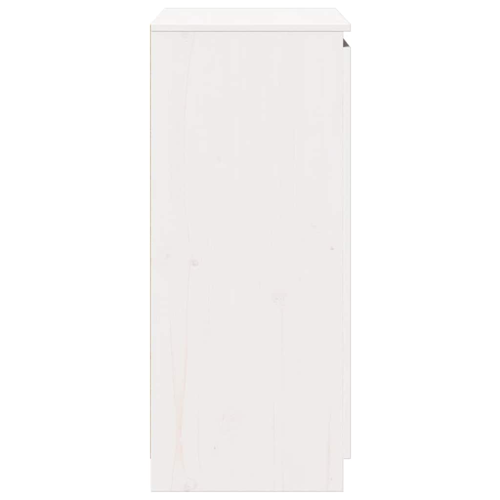 Sideboard White 60x36x84 cm Solid Pinewood