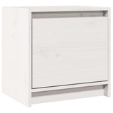 Bedside Cabinet White 40x30.5x40 cm Solid Pinewood - Front View