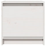 Bedside Cabinet White 40x30.5x40 cm Solid Pinewood