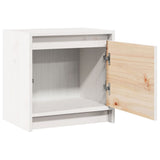 Bedside Cabinets 2 pcs White 40x30.5x40 cm Solid Pinewood - Top-Down View