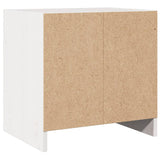 Bedside Cabinets 2 pcs White 40x30.5x40 cm Solid Pinewood - Rear View