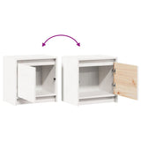 Bedside Cabinets 2 pcs White 40x30.5x40 cm Solid Pinewood