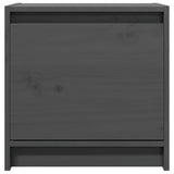Bedside Cabinet Grey 40x30.5x40 cm Solid Pinewood - Top-Down View