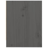 Bedside Cabinet Grey 40x30.5x40 cm Solid Pinewood - Rear View