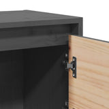 Bedside Cabinet Grey 40x30.5x40 cm Solid Pinewood
