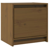 Bedside Cabinet Honey Brown 40x30.5x40 cm Solid Pinewood - Front View