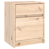 Bedside Cabinet 40x31x50 cm Solid Pinewood - Front View