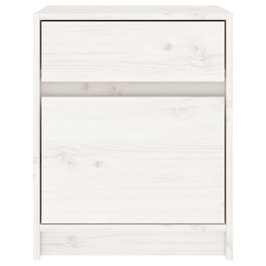 Bedside Cabinets 2 pcs White 40x31x50 cm Solid Pinewood