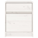 Bedside Cabinets 2 pcs White 40x31x50 cm Solid Pinewood - Low Angle
