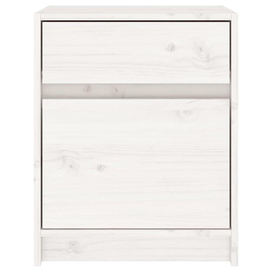 Bedside Cabinets 2 pcs White 40x31x50 cm Solid Pinewood