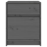 Bedside Cabinets 2 pcs Grey 40x31x50 cm Solid Pinewood - Low Angle