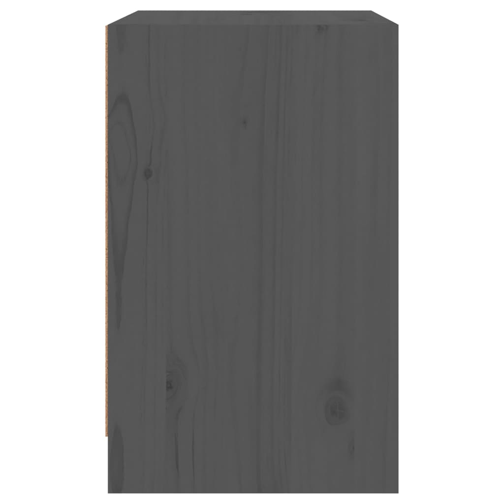 Bedside Cabinets 2 pcs Grey 40x31x50 cm Solid Pinewood