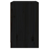 Bedside Cabinet Black 40x31x50 cm Solid Pinewood