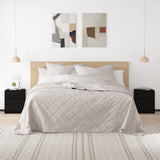 Bedside Cabinet Black 40x31x50 cm Solid Pinewood