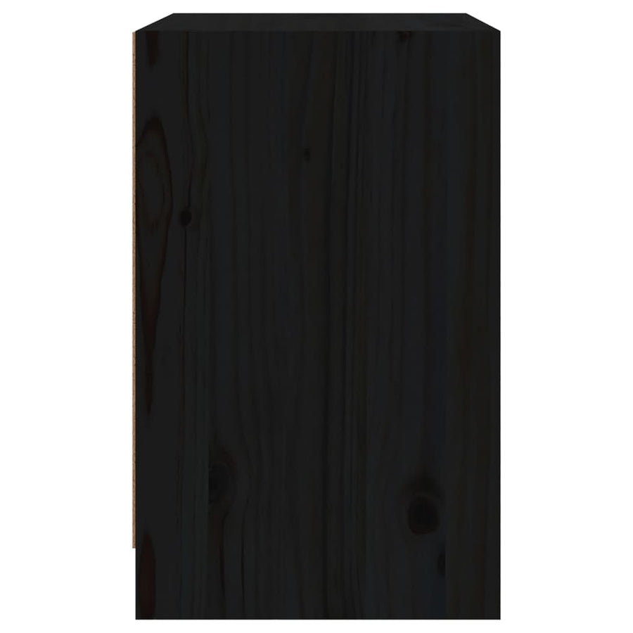 Bedside Cabinets 2 pcs Black 40x31x50 cm Solid Pinewood
