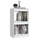 Book Cabinet White 40x30x71.5 cm Solid Pinewood - Top-Down View
