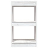 Book Cabinet White 40x30x71.5 cm Solid Pinewood - 45-Degree Angle