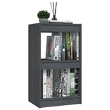 Book Cabinet Grey 40x30x71.5 cm Solid Pinewood - Top-Down View