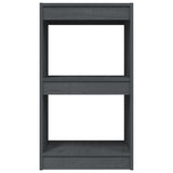 Book Cabinet Grey 40x30x71.5 cm Solid Pinewood