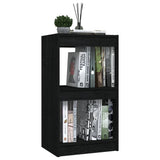Book Cabinet Black 40x30x71.5 cm Solid Pinewood - Top-Down View