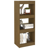 Book Cabinet/Room Divider Honey Brown 40x30x103.5 cm Pinewood - Top-Down View