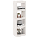 Book Cabinet Room Divider White 40x30x135.5 cm Pinewood - Top-Down View