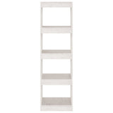 Book Cabinet Room Divider White 40x30x135.5 cm Pinewood