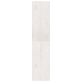 Book Cabinet Room Divider White 40x30x135.5 cm Pinewood - Rear View