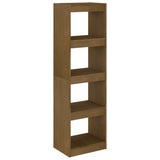 Book Cabinet Room Divider Honey Brown 40x30x135.5 cm Pinewood - Front View