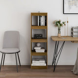 Book Cabinet Room Divider Honey Brown 40x30x135.5 cm Pinewood - Side View