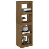 Book Cabinet Room Divider Honey Brown 40x30x135.5 cm Pinewood - Top-Down View