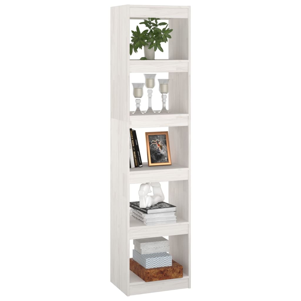 Book Cabinet/Room Divider White 40x30x167.5 cm Solid Pinewood