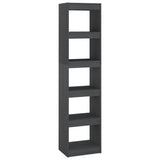 Book Cabinet/Room Divider Grey 40x30x167.5 cm Solid Pinewood - Front View