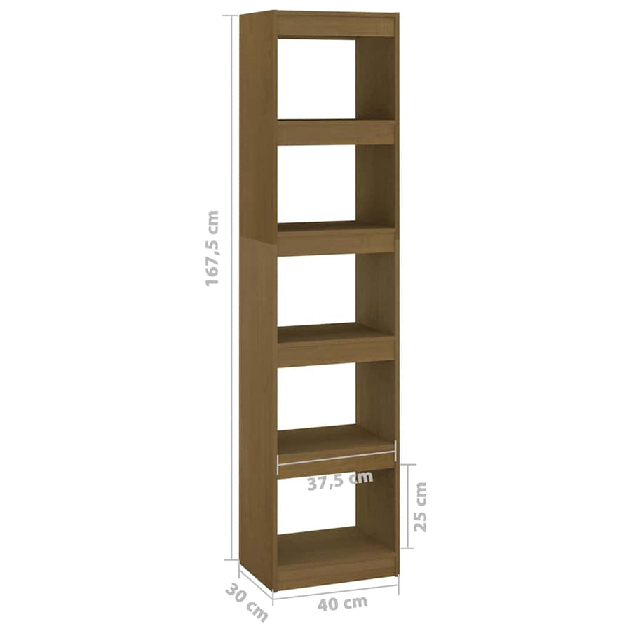 Book Cabinet/Room Divider Honey Brown 40x30x167.5 cm