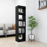 Book Cabinet/Room Divider Black 40x30x167.5 cm Solid Pinewood - Side View