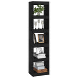 Book Cabinet/Room Divider Black 40x30x167.5 cm Solid Pinewood - Top-Down View