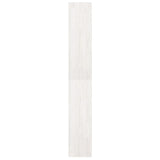 Book Cabinet/Room Divider White 40x30x199 cm Solid Pinewood - Rear View