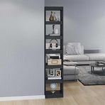 Book Cabinet/Room Divider Grey 40x30x199 cm Solid Pinewood