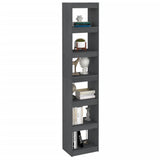 Book Cabinet/Room Divider Grey 40x30x199 cm Solid Pinewood - Top-Down View
