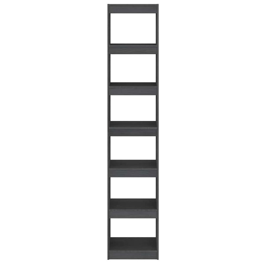 Book Cabinet/Room Divider Grey 40x30x199 cm Solid Pinewood