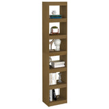 Book Cabinet/Room Divider Honey Brown Solid Pinewood - Top-Down View