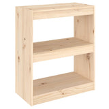 Book Cabinet/Room Divider 60x30x71.5 cm Solid Wood Pine - Front View