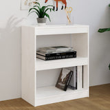 Book Cabinet/Room Divider White 60x30x71.5 cm Solid Wood Pine - Side View