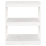 Book Cabinet/Room Divider White 60x30x71.5 cm Solid Wood Pine - 45-Degree Angle