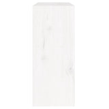 Book Cabinet/Room Divider White 60x30x71.5 cm Solid Wood Pine - Rear View